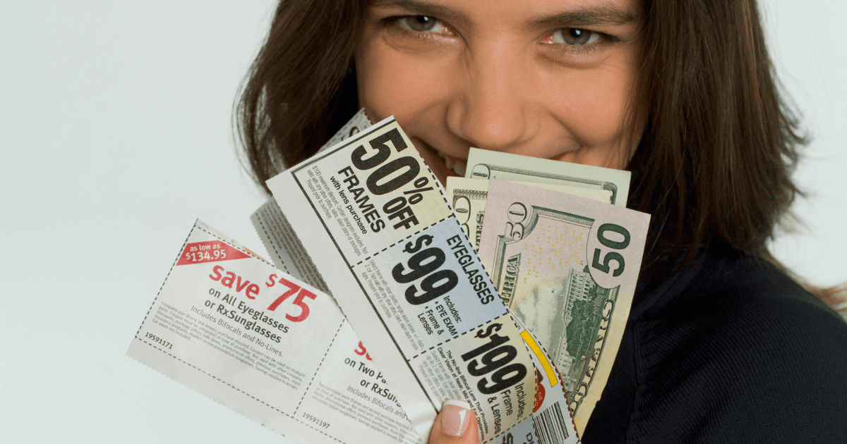 man comparing prices to save money on groceries